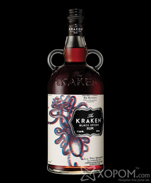 Kraken Rum 3D Package Design